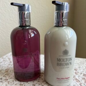 NEW - Molton Brown London Fiery Pink Pepper Hand Wash and Hand Lotion Duo